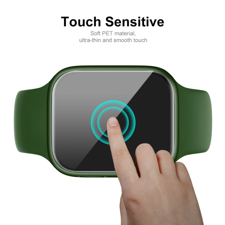 For Apple Watch Series 8 / 7 45mm ENKAY Carbon Fiber PC Case + Full Coverage PET Screen Protector - Watch Cases by ENKAY | Online Shopping South Africa | PMC TechLife | Buy Now Pay Later Mobicred