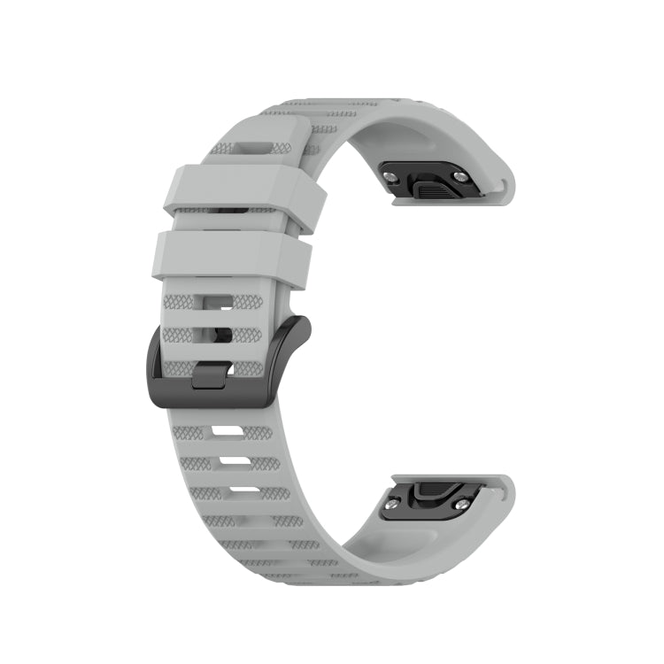 Compatible with Garmin Fenix 6 GPS Silicone Watch Band(Gray) - Watch Bands by PMC TechLife | Online Shopping South Africa | PMC TechLife | Buy Now Pay Later Mobicred