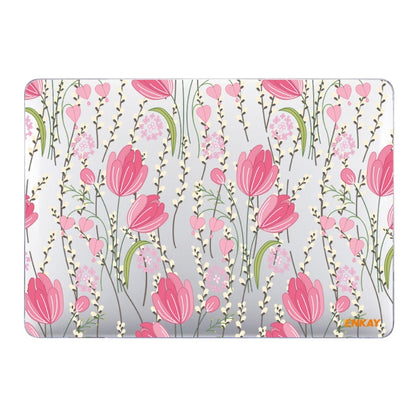 ENKAY Flower Series Pattern Laotop Protective Crystal Case For MacBook Pro 14.2 inch A2442 (2021)(Tulips) - MacBook Pro Cases by ENKAY | Online Shopping South Africa | PMC Jewellery