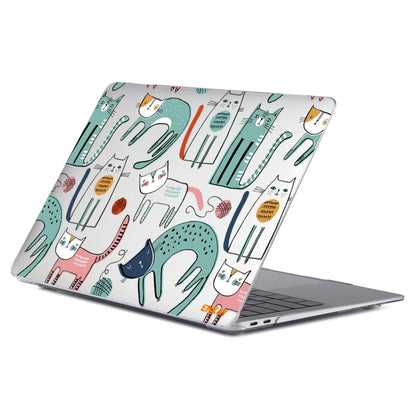 ENKAY Animal Series Pattern Laotop Protective Crystal Case For MacBook Pro 13.3 inch A1706 / A1708 / A1989 / A2159(Thin Cat) - MacBook Pro Cases by ENKAY | Online Shopping South Africa | PMC Jewellery