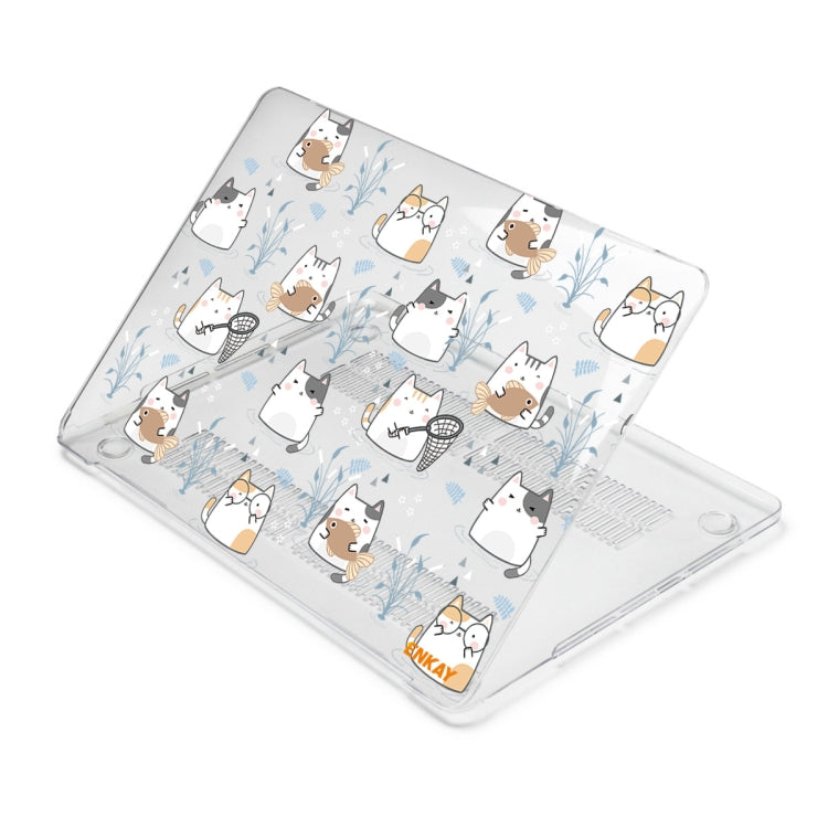 ENKAY Animal Series Pattern Laotop Protective Crystal Case For MacBook Pro 15.4 inch A1707 / A1990(Cute Cat) - MacBook Pro Cases by ENKAY | Online Shopping South Africa | PMC Jewellery