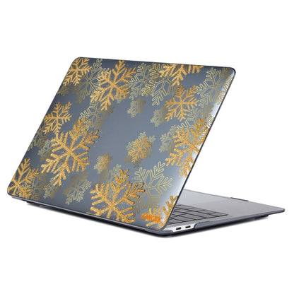 ENKAY Vintage Pattern Series Laotop Protective Crystal Case For MacBook Air 13.3 inch A1932 / A2179 / A2337(Golden Snowflake) - MacBook Air Cases by ENKAY | Online Shopping South Africa | PMC Jewellery