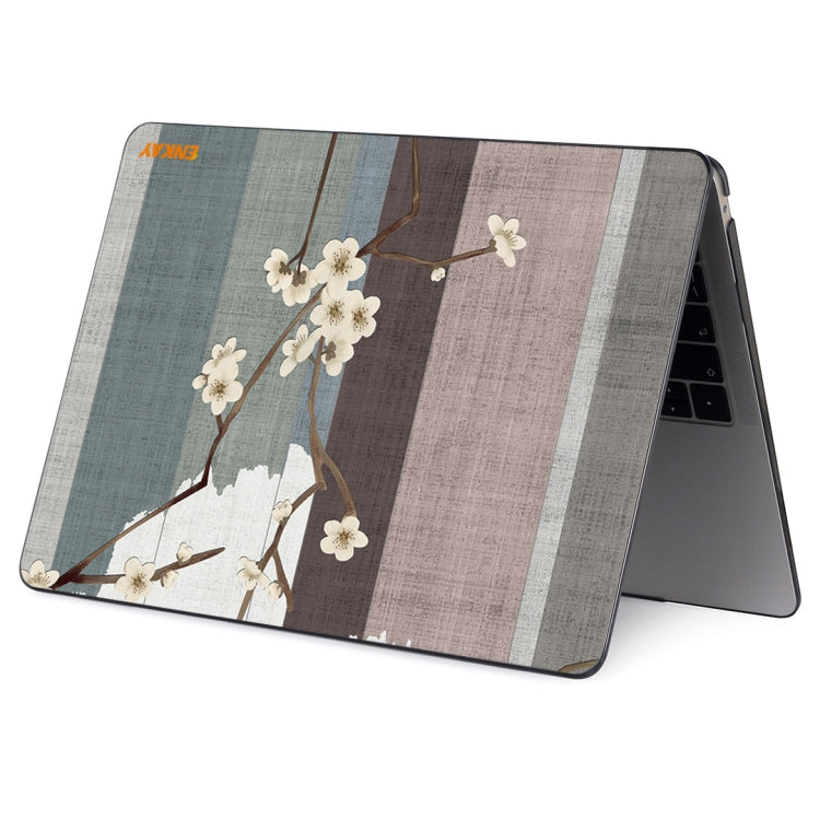 ENKAY Vintage Pattern Series Laotop Protective Crystal Case For MacBook Air 13.3 inch A1932 / A2179 / A2337(Plum Blossom) - MacBook Air Cases by ENKAY | Online Shopping South Africa | PMC Jewellery