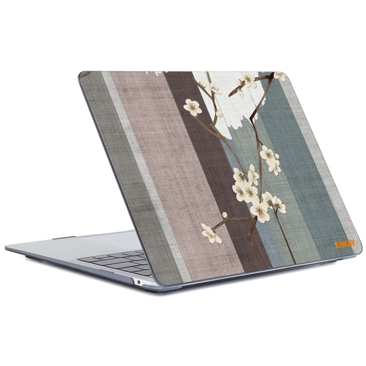 ENKAY Vintage Pattern Series Laotop Protective Crystal Case For MacBook Pro 16 inch A2141(Plum Blossom) - MacBook Pro Cases by ENKAY | Online Shopping South Africa | PMC Jewellery