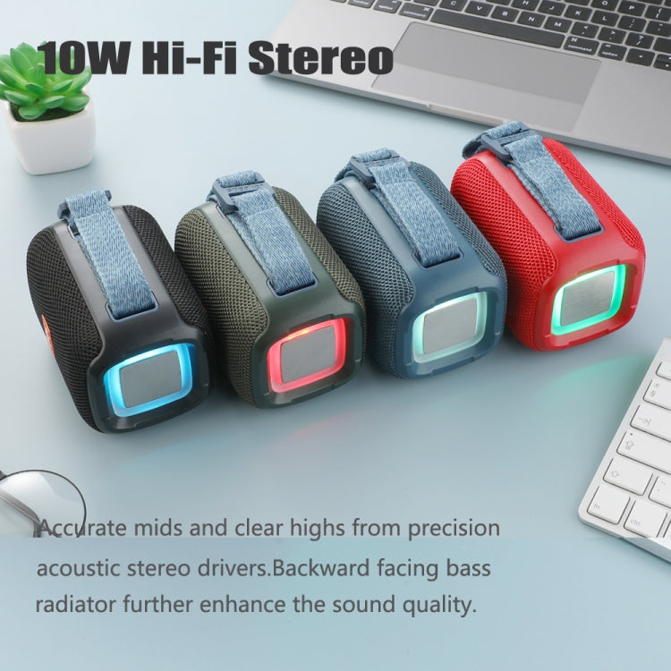 T&G TG339 RGB Light 5W Waterproof Portable Bluetooth Speaker(Red) - Desktop Speaker by T&G | Online Shopping South Africa | PMC TechLife | Buy Now Pay Later Mobicred