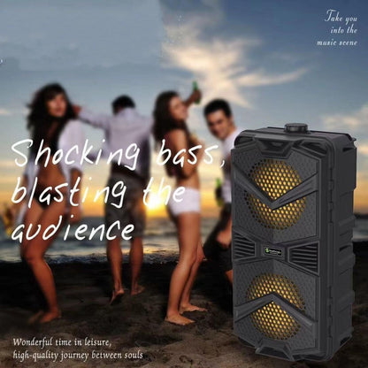 NewRixing NRG5501B Outdoor Portable Karaoke Wireless Speaker 16W Audio Amplifier with Mic - Desktop Speaker by NewRixing | Online Shopping South Africa | PMC Jewellery | Buy Now Pay Later Mobicred