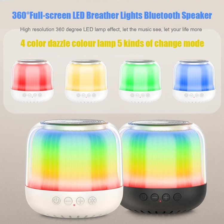 JY12 Full-screen RGB LED Breather Light Wireless Bluetooth Speaker(Black) - Mini Speaker by PMC Jewellery | Online Shopping South Africa | PMC Jewellery