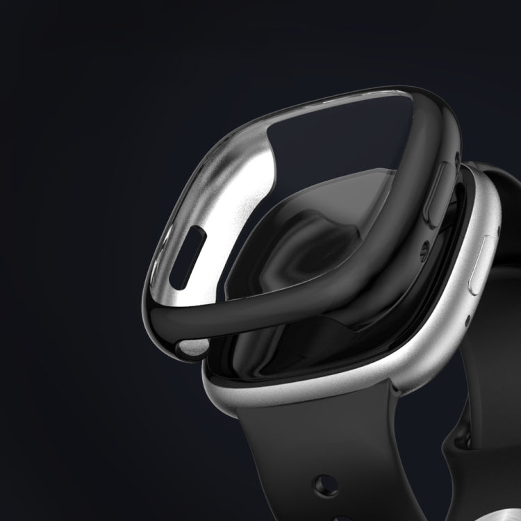 For Fitbit Versa 4 Shockproof TPU Protective Watch Case(Black) - Watch Cases by PMC TechLife | Online Shopping South Africa | PMC TechLife | Buy Now Pay Later Mobicred