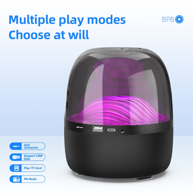 NBY 6680 Colorful Light 6D Stereo Wireless Bluetooth Speaker(White) - free shipping - PMC TechLife - Order now!