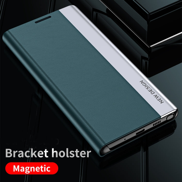 For Samsung Galaxy A13 4G Side Electroplated Adsorption Flip Leather Case(Black) - Galaxy Phone Cases by PMC TechLife | Online Shopping South Africa | PMC TechLife