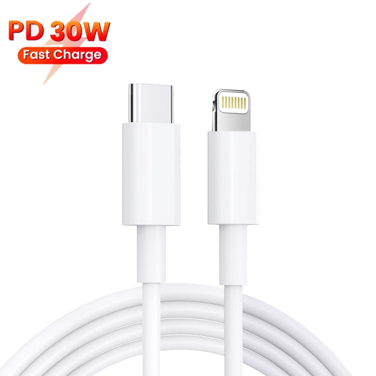 PD 35W Dual USB-C / Type-C Ports Charger with 1.5m Type-C to 8 Pin Data Cable, EU Plug - USB Charger by PMC Jewellery | Online Shopping South Africa | PMC Jewellery