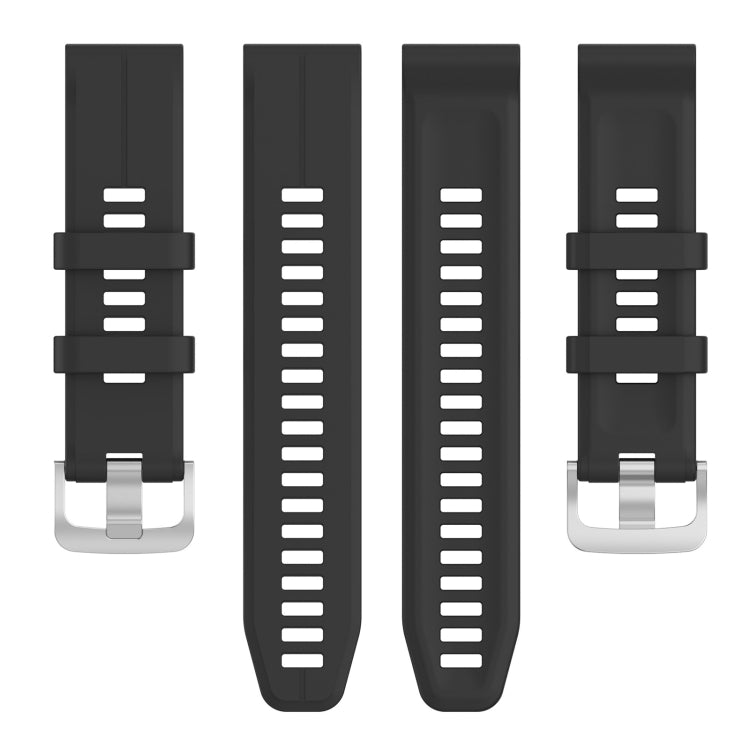 Compatible with Garmin Approach S60 22mm Solid Color Silicone Watch Band(Black) - Watch Bands by PMC TechLife | Online Shopping South Africa | PMC TechLife | Buy Now Pay Later Mobicred
