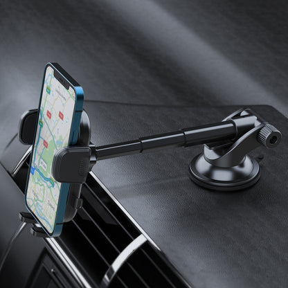 A190+X903 Car Windscreen Dashboard Sucker Mount 3-Phase Telescopic Long Arm Phone Holder - Car Holders by PMC Jewellery | Online Shopping South Africa | PMC Jewellery