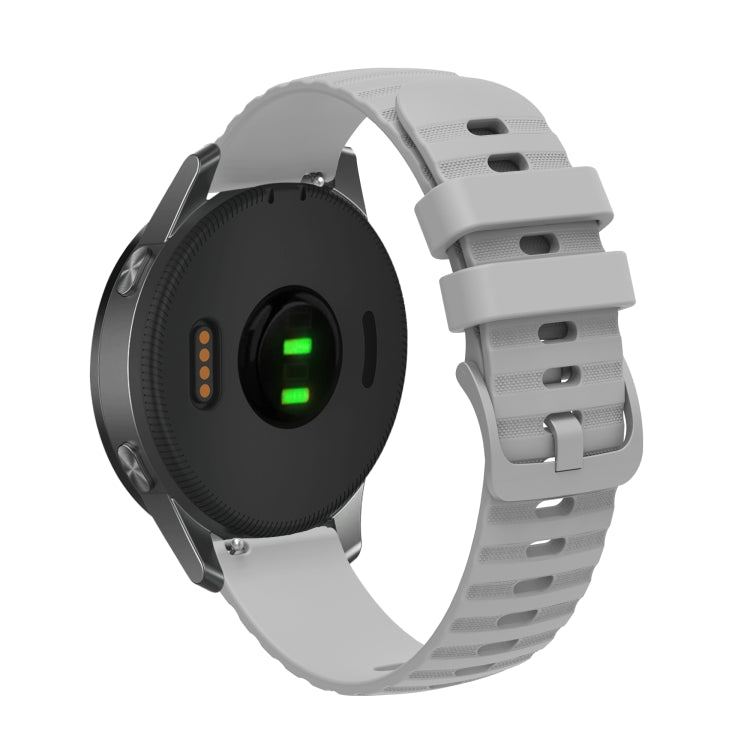 For Amazfit GTR 2 22mm Wavy Dotted Solid-Color Silicone Watch Band(Gray) - Watch Bands by PMC TechLife | Online Shopping South Africa | PMC TechLife | Buy Now Pay Later Mobicred