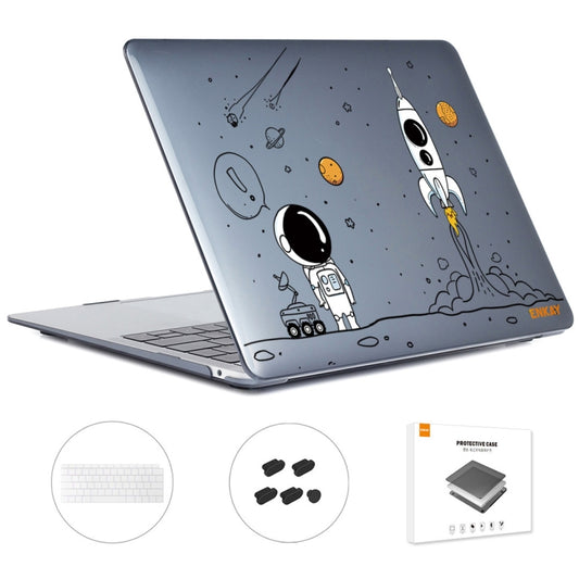 For MacBook Air 13.3 2018 A1932 ENKAY Hat-Prince 3 in 1 Spaceman Pattern Laotop Protective Crystal Case with TPU Keyboard Film / Anti-dust Plugs, Version:EU(Spaceman No.1) - MacBook Air Cases by ENKAY | Online Shopping South Africa | PMC Jewellery