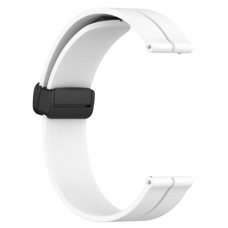 For Amazfit GTR 42mm 20mm Solid Color Magnetic Clasp Silicone Watch Band(White) - free shipping - PMC TechLife - Order now!