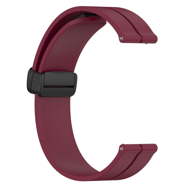 For Amazfit Pop 20mm Solid Color Magnetic Clasp Silicone Watch Band(Burgundy) - free shipping - PMC TechLife - Order now!