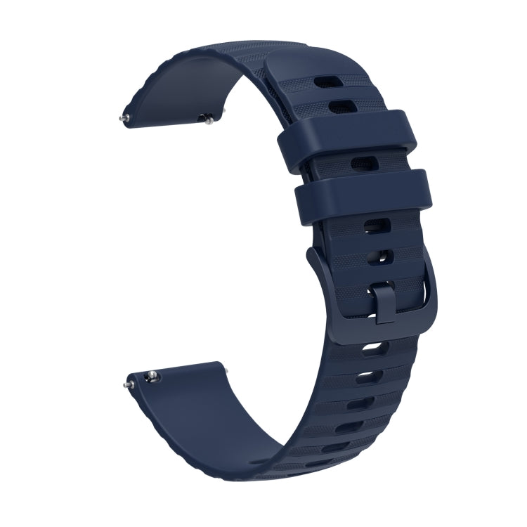 For Amazfit GTS 2 20mm Wavy Dot Pattern Solid Color Silicone Watch Band(Navy Blue) - free shipping - PMC TechLife - Order now!