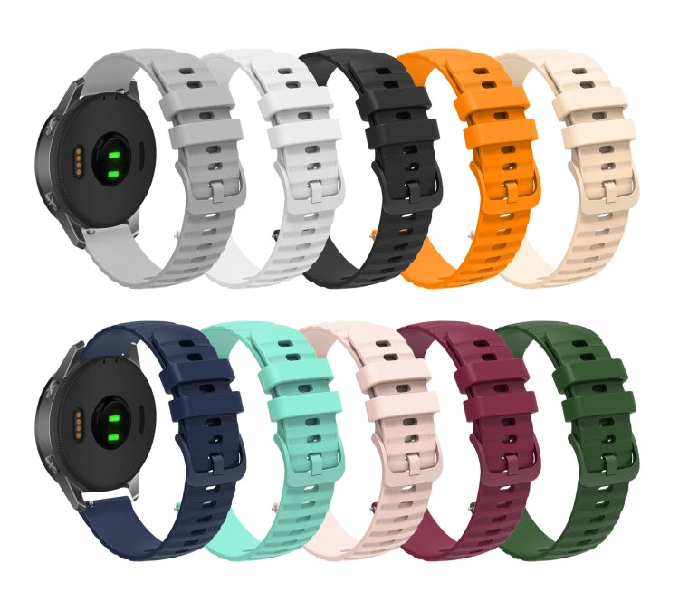For Amazfit Pop 20mm Wavy Dot Pattern Solid Color Silicone Watch Band(Beige) - free shipping - PMC TechLife - Order now!