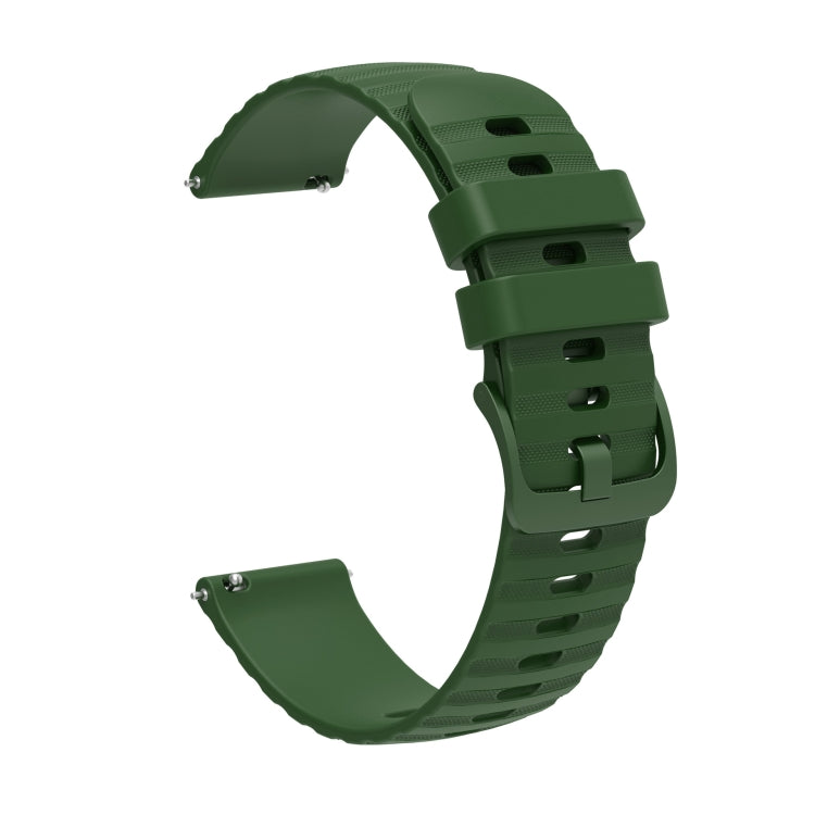 For Huawei Watch GT3 Pro 46mm 22mm Wavy Dot Pattern Solid Color Silicone Watch Band(Army Green) - free shipping - PMC TechLife - Order now!