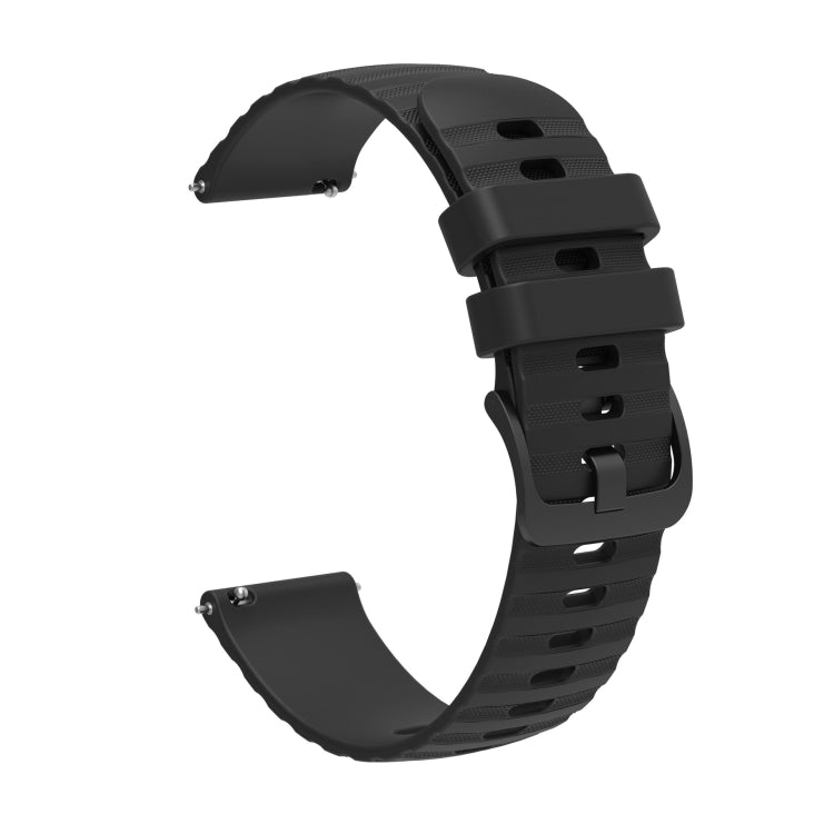 For Huawei Watch GT3 46mm 22mm Wavy Dot Pattern Solid Color Silicone Watch Band(Black) - free shipping - PMC TechLife - Order now!