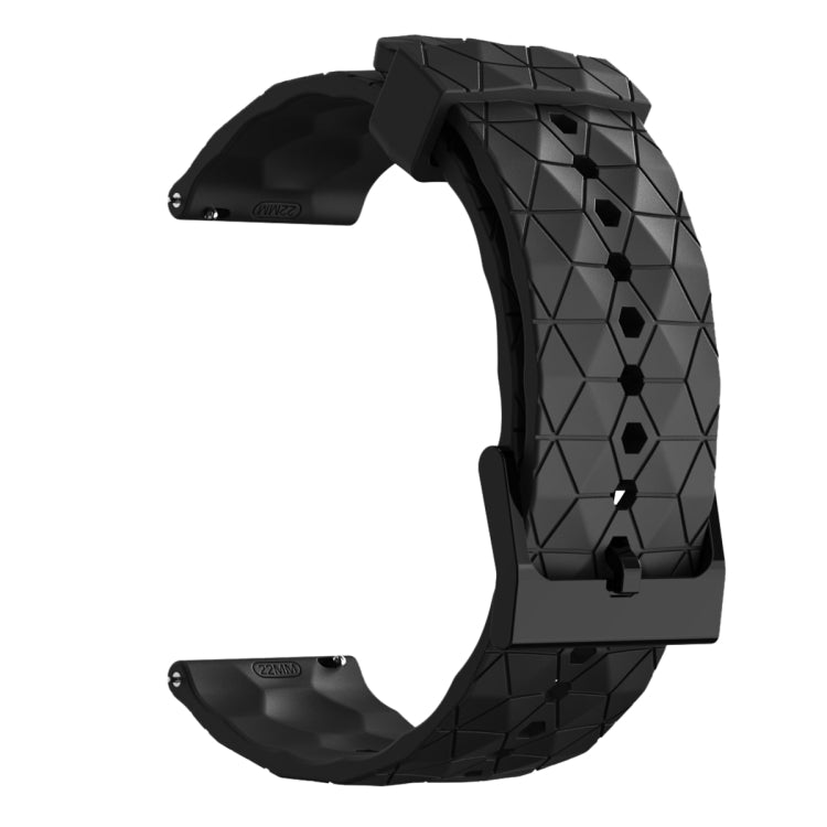 For Huawei Watch 2 20mm Football Pattern Solid Color Silicone Watch Band(Black) - free shipping - PMC TechLife - Order now!