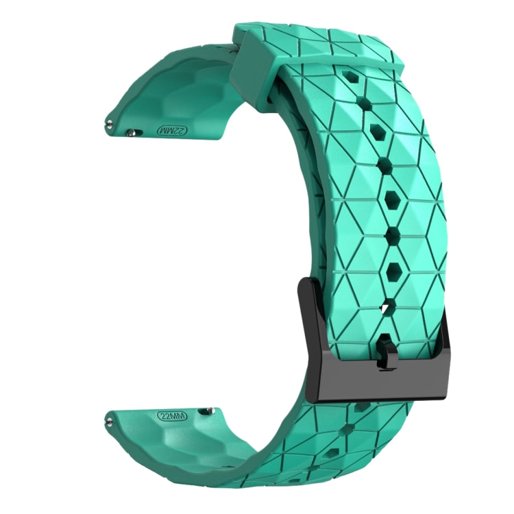 For Honor Magic Watch 2 46mm 22mm Football Pattern Solid Color Silicone Watch Band(Teal) - free shipping - PMC TechLife - Order now!