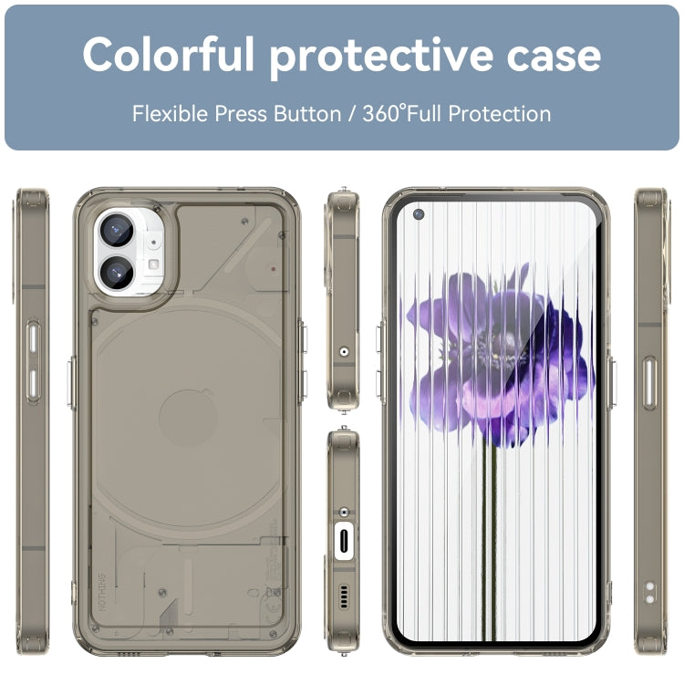 For Nothing Phone 1 Candy Series TPU Phone Case(Transparent Grey) - More Brand by PMC Jewellery | Online Shopping South Africa | PMC Jewellery