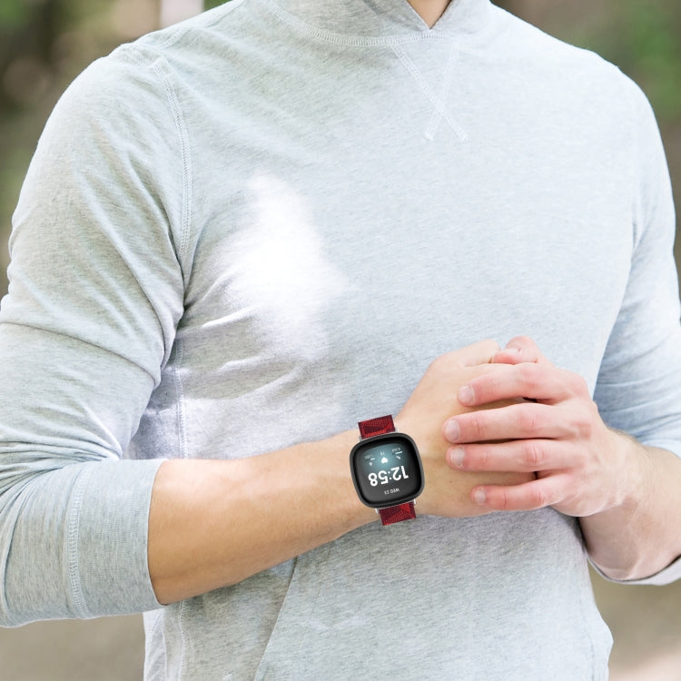 For Fitbit Versa 3 Nylon Weave Canvas Watch Band(Grey) - free shipping - PMC TechLife - Order now!
