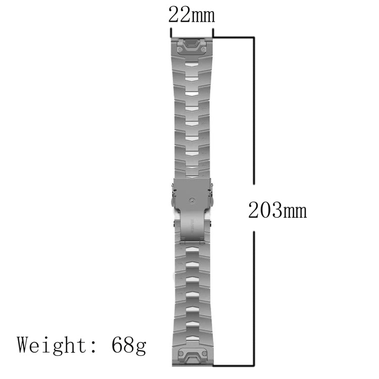 Compatible with Garmin Fenix 5 22mm Titanium Alloy Quick Release Watch Band(Black) - free shipping - PMC TechLife - Order now!