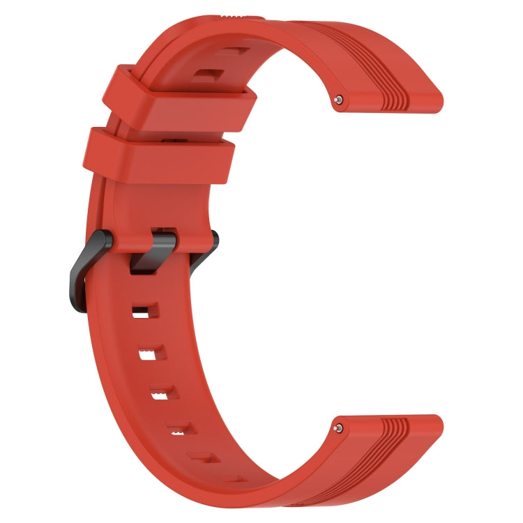 Compatible with Garmin Venu 20mm Concave Striped Slicone Watch Band(Red) - free shipping - PMC TechLife - Order now!