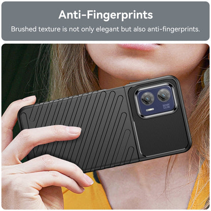 For Motorola Moto G73 Thunderbolt Shockproof TPU Protective Soft Phone Case(Black) - Motorola Cases by PMC Jewellery | Online Shopping South Africa | PMC Jewellery