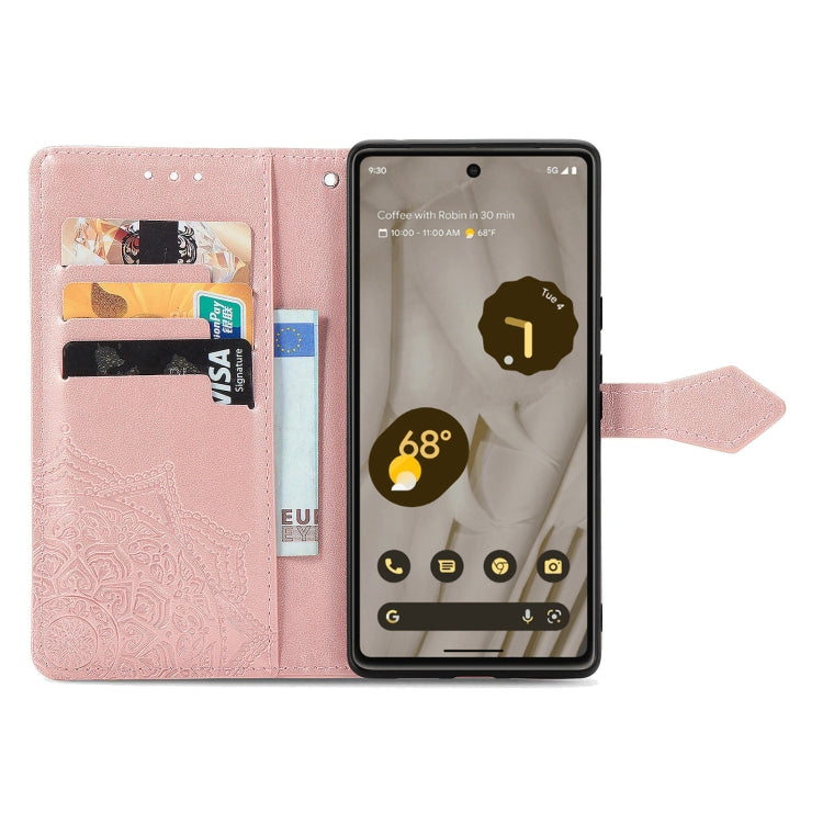 For Google Pixel 7A Mandala Flower Embossed Leather Phone Case(Rose Gold) - free shipping - PMC TechLife - Order now!