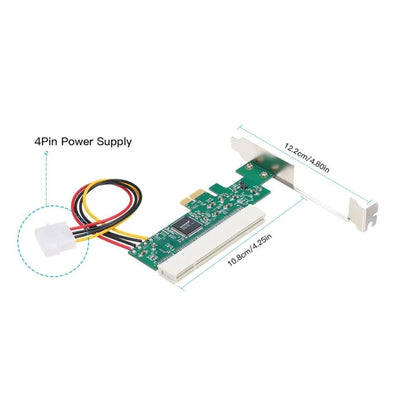 PCI-E to PCI Adapter Card Converter with 4Pin Power Supply - Add-on Cards by PMC Jewellery | Online Shopping South Africa | PMC Jewellery