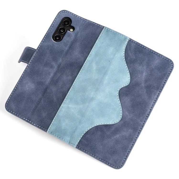 For Samsung Galaxy A14 5G Stitching Horizontal Flip Leather Phone Case(Blue) - free shipping - PMC TechLife - Order now!