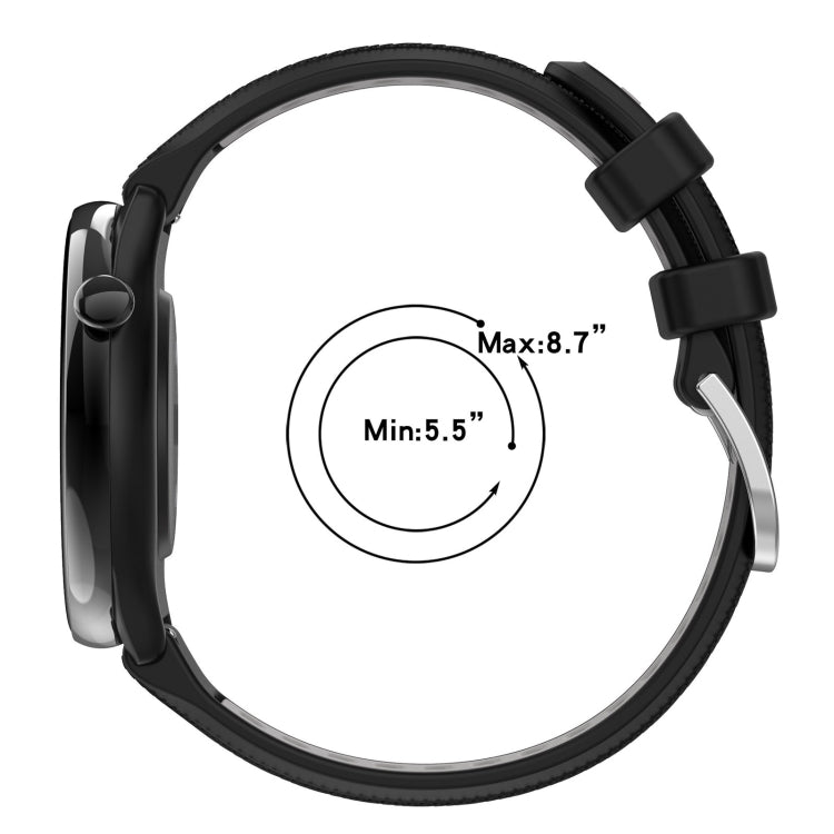 For Xiaomi MI Watch Sport 22mm Sports Two-Color Steel Buckle Silicone Watch Band(White+Blue) - Smart Wear by PMC Jewellery | Online Shopping South Africa | PMC Jewellery