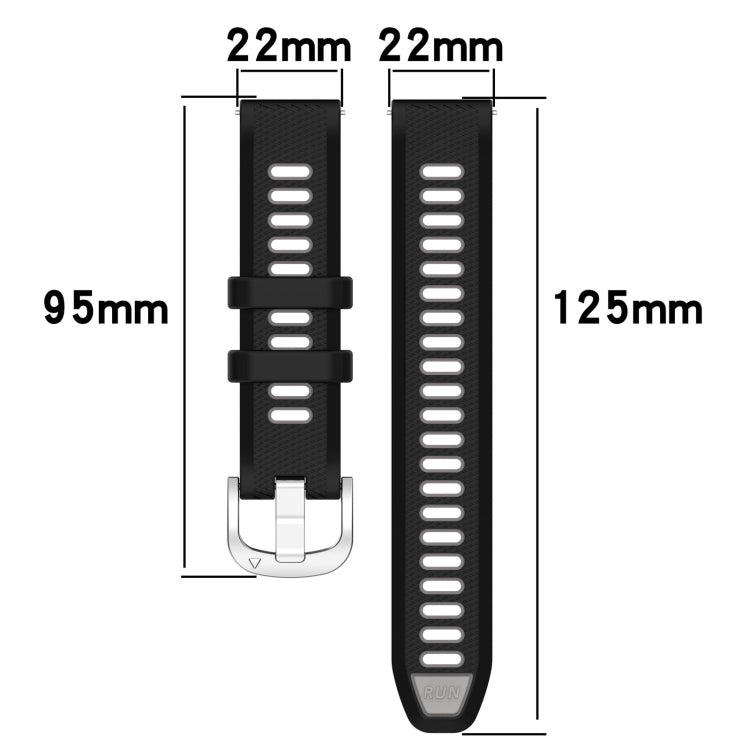For Xiaomi Watch S2 46mm 22mm Sports Two-Color Steel Buckle Silicone Watch Band(Starlight+Black) - Smart Wear by PMC Jewellery | Online Shopping South Africa | PMC Jewellery