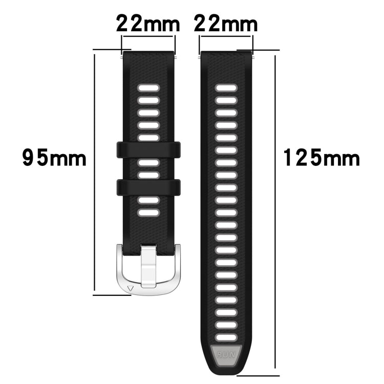 For  SUUNTO 9 Peak 22mm Sports Two-Color Steel Buckle Silicone Watch Band(Grey+Yellow) - Smart Wear by PMC Jewellery | Online Shopping South Africa | PMC Jewellery