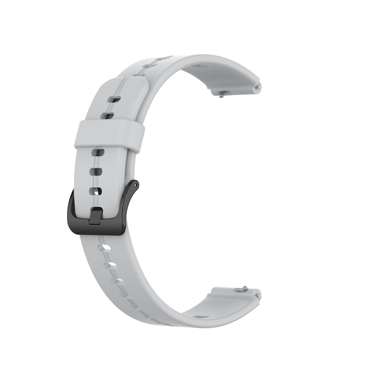 For Huawei Band 7 Solid Color Silicone Watch Band(Grey) - Smart Wear by PMC Jewellery | Online Shopping South Africa | PMC Jewellery