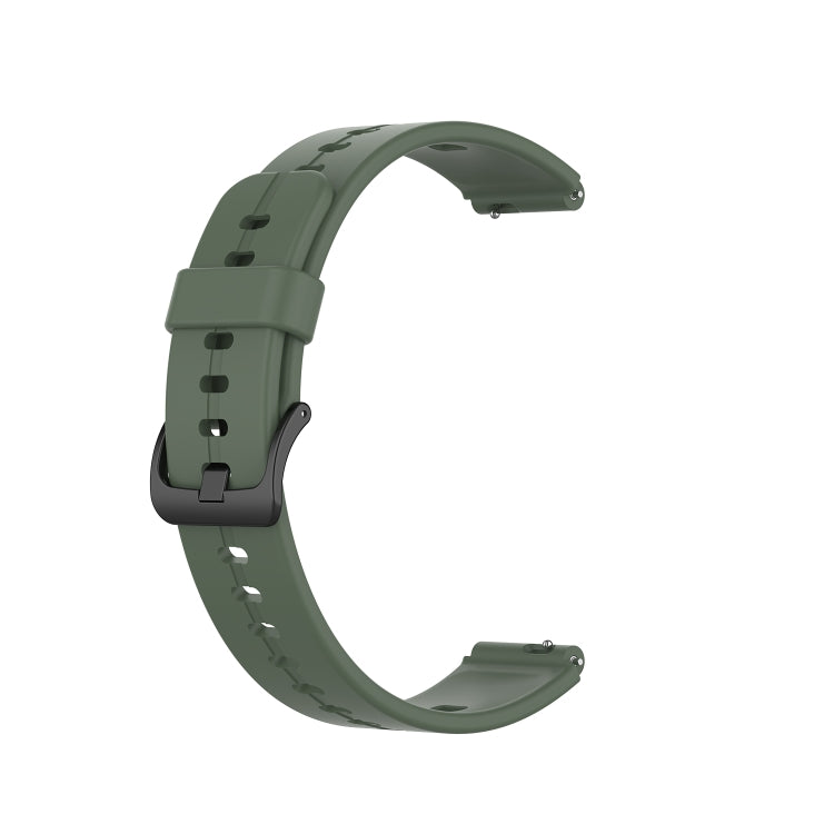 For Huawei Band 3 Solid Color Silicone Watch Band(Green) - Smart Wear by PMC Jewellery | Online Shopping South Africa | PMC Jewellery