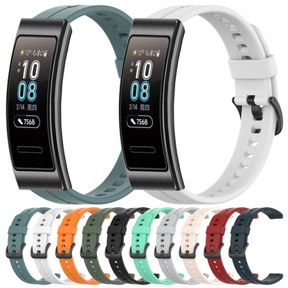 For Huawei Band 3 Solid Color Silicone Watch Band(Rock Cyan) - Smart Wear by PMC Jewellery | Online Shopping South Africa | PMC Jewellery