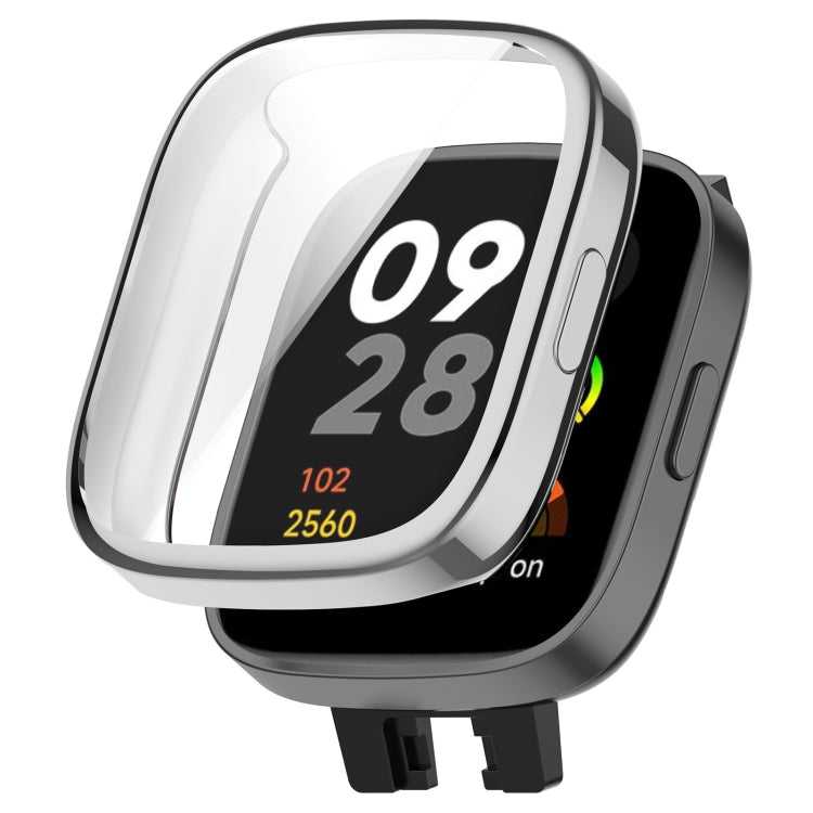 For Redmi Watch 3 TPU Fully Enclosed Watch Protective Case(Sliver) - Smart Wear by PMC TechLife | Online Shopping South Africa | PMC TechLife
