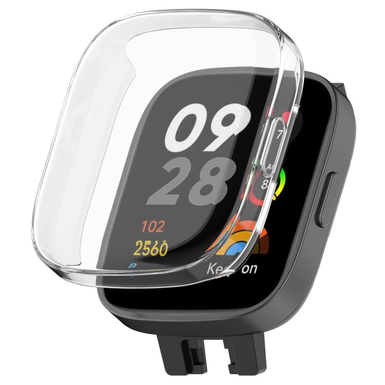 For Redmi Watch 3 TPU Fully Enclosed Watch Protective Case(Transparent) - Smart Wear by PMC TechLife | Online Shopping South Africa | PMC TechLife