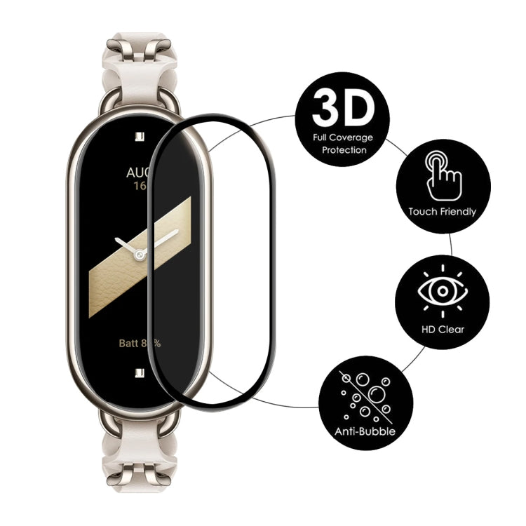 10pcs For Xiaomi Band 8 ENKAY Hat-Prince 3D Full Coverage Soft PC Edge + PMMA HD Screen Protector Film - Screen Protector by ENKAY | Online Shopping South Africa | PMC TechLife | Buy Now Pay Later Mobicred