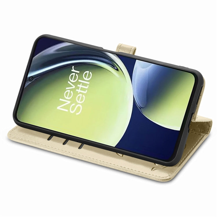 For OnePlus Nord CE 3 Lite Cat and Dog Embossed Leather Phone Case(Gold) - free shipping - PMC TechLife - Order now!