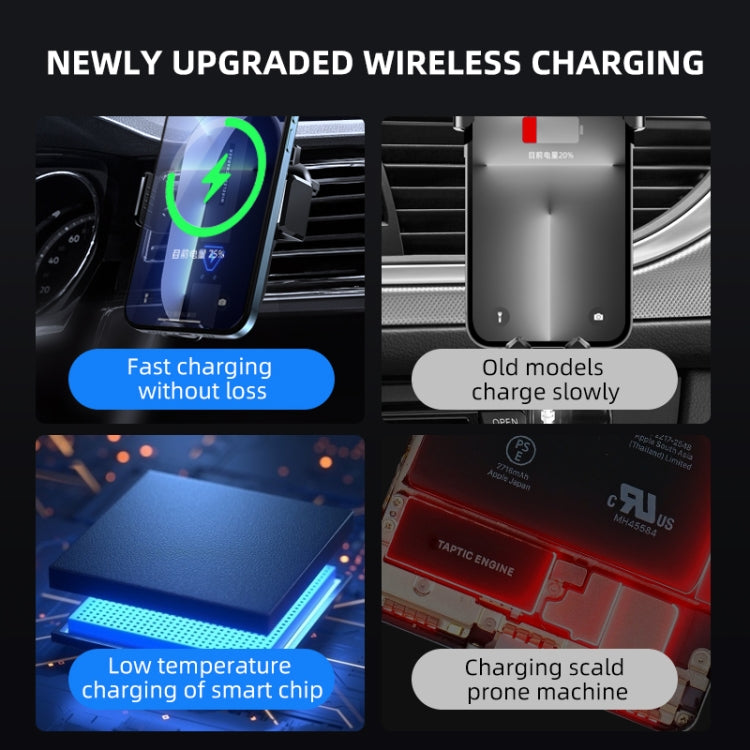 A9 Car 15W Fast Charging Magnetic Auto Sensitive QI Wireless Charger - Wireless Charger Holders by PMC Jewellery | Online Shopping South Africa | PMC Jewellery