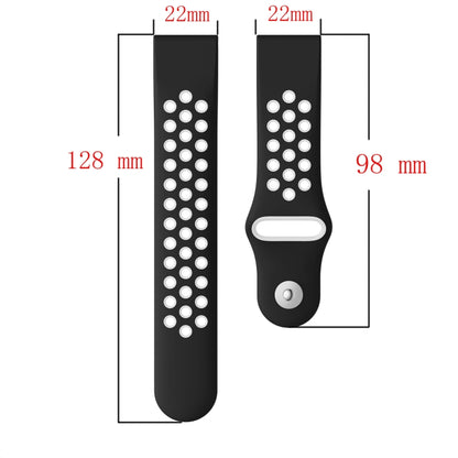 For Garmin MARQ Athlete Gen 2 22mm Sports Breathable Silicone Watch Band(Black+Grey) -  by PMC Jewellery | Online Shopping South Africa | PMC Jewellery