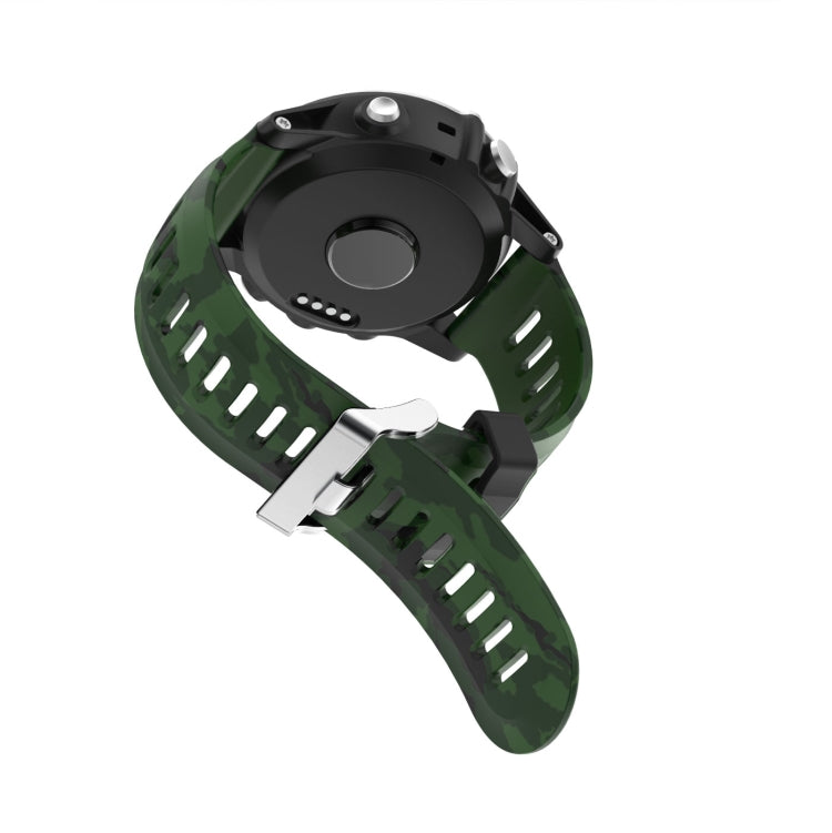 For Garmin Fenix 6X 26mm Camouflage Printed Silicone Watch Band(Black+Digital  Camouflage) -  by PMC Jewellery | Online Shopping South Africa | PMC Jewellery