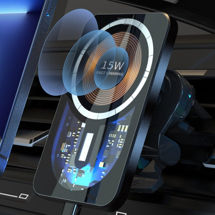 T11 Car Air Vent Mount Magnetic Wireless Charger - Wireless Charger Holders by PMC TechLife | Online Shopping South Africa | PMC TechLife