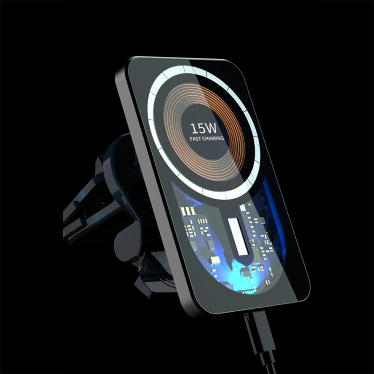 T11 Car Air Vent Mount Magnetic Wireless Charger - Wireless Charger Holders by PMC TechLife | Online Shopping South Africa | PMC TechLife